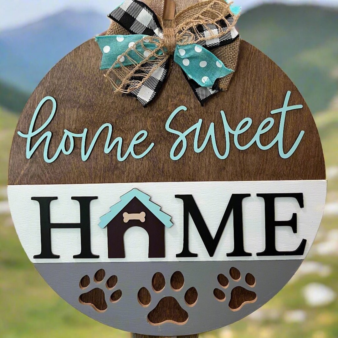 Our Sweet Home - Dog & Cat Personalized Custom Home Decor Decorative Mat - House Warming Gift For Pet Owners, Pet Lovers
