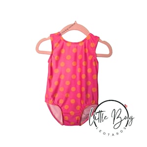 Infant / Toddler Gymnastics Leotard, Polka Dot Leotard, Gymnastics Leotard, Girls Leotard, Baby Leotard, Baby Gymnastics, Toddler Leotard