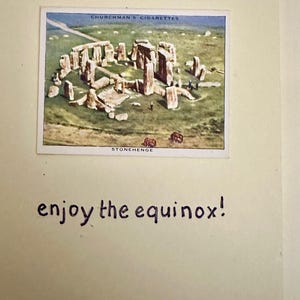Cartões de felicitações artesanais "Vintage Cigarette Card" (cenário)