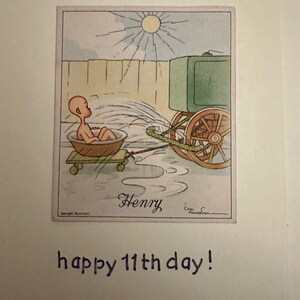Cartões de felicitações artesanais "Vintage Cigarette Card" (Desenhos animados)