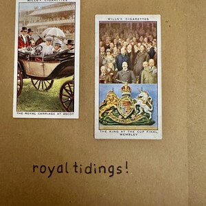 Cartões de felicitações artesanais "Vintage Cigarette Card" (Coroação do Rei Edward V)