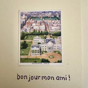 Cartões de felicitações artesanais "Vintage Cigarette Card" (cenário)