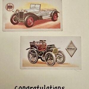 Cartões comemorativos "Vintage Card" feitos à mão (carros)