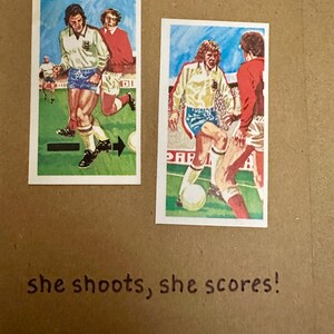 Cartões de felicitações artesanais "Vintage Cigarette Card" (Futebol)
