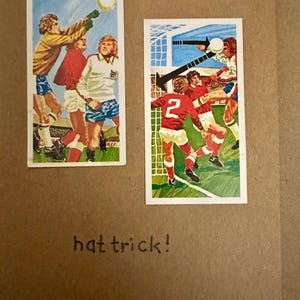 Cartões de felicitações artesanais "Vintage Cigarette Card" (Futebol)