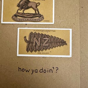 Cartões de felicitações artesanais "Vintage Cigarette Card" (Brasão de armas)