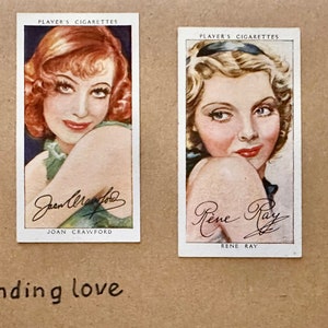 Cartões comemorativos "Vintage Cigarette Card" feitos à mão (celebridades)