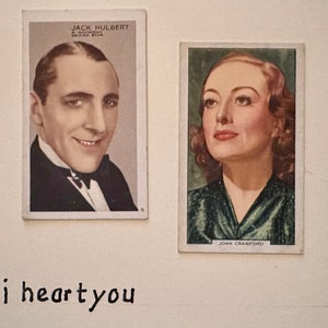 Cartões comemorativos "Vintage Cigarette Card" feitos à mão (celebridades)