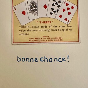 Cartões de felicitações artesanais "Vintage Card" (Poker)