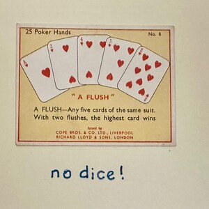 Cartões de felicitações artesanais "Vintage Card" (Poker)