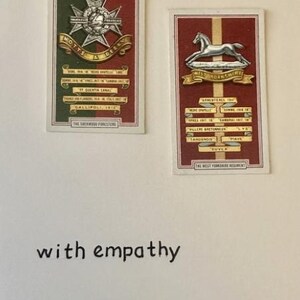 Cartões comemorativos "Vintage Card" feitos à mão (medalhas + insígnias militares)