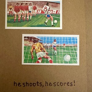 Cartões de felicitações artesanais "Vintage Cigarette Card" (Futebol)