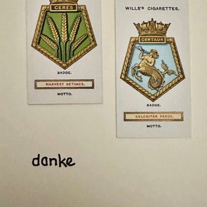 Cartões comemorativos "Vintage Card" feitos à mão (insígnias de navio)