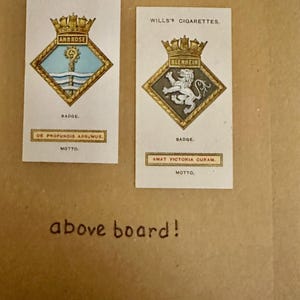 Cartões de felicitações artesanais "Vintage Cigarette Card" (Brasão de armas)