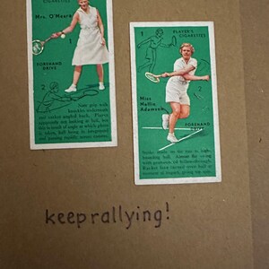 "Handgemachte "Vintage Cigarette Card" Grußkarten (Tennis)"