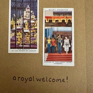 Cartões de felicitações artesanais "Vintage Cigarette Card" (Coroação do Rei Edward V)