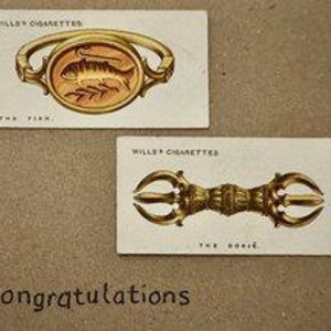Cartões comemorativos "Vintage Card" feitos à mão (talismãs)