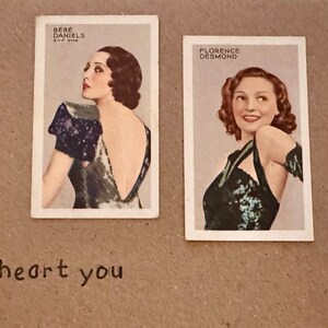 Cartões comemorativos "Vintage Cigarette Card" feitos à mão (celebridades)