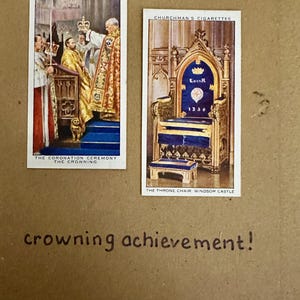 Cartões de felicitações artesanais "Vintage Cigarette Card" (Coroação do Rei Edward V)