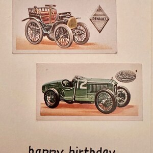 Cartões comemorativos "Vintage Card" feitos à mão (carros)
