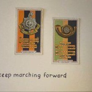 Cartões comemorativos "Vintage Card" feitos à mão (medalhas + insígnias militares)