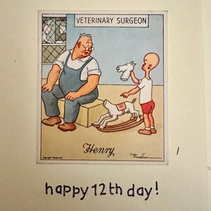 Cartões de felicitações artesanais "Vintage Cigarette Card" (Desenhos animados)