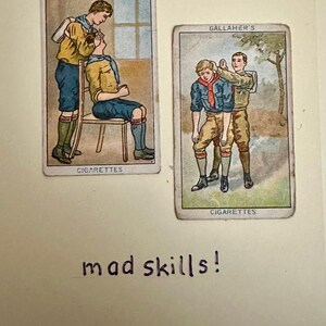 Cartões de felicitações artesanais "Vintage Cigarette Card" (Boy Scouts)
