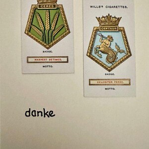 Cartões comemorativos "Vintage Card" feitos à mão (insígnias de navio)