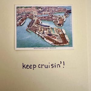 Cartões de felicitações artesanais "Vintage Cigarette Card" (cenário)