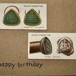 Cartões comemorativos "Vintage Card" feitos à mão (talismãs)