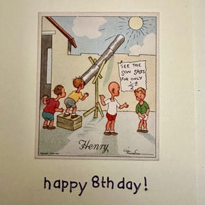 Cartões de felicitações artesanais "Vintage Cigarette Card" (Desenhos animados)