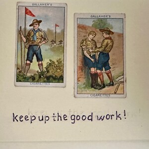 Cartões de felicitações artesanais "Vintage Cigarette Card" (Boy Scouts)
