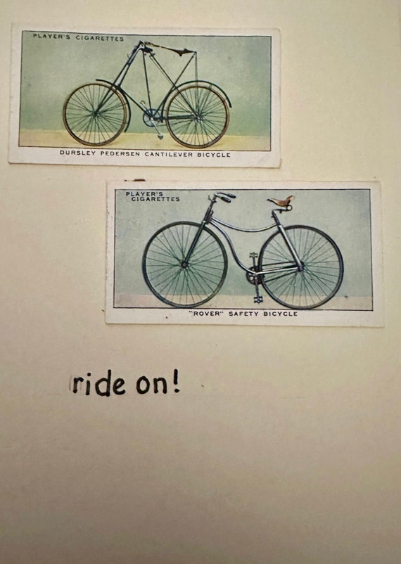 cycling cigarette cards Handmade 