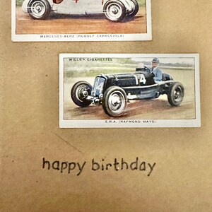 Cartões comemorativos "Vintage Card" feitos à mão (carros)