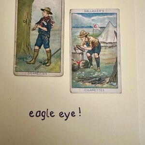 Cartões de felicitações artesanais "Vintage Cigarette Card" (Boy Scouts)