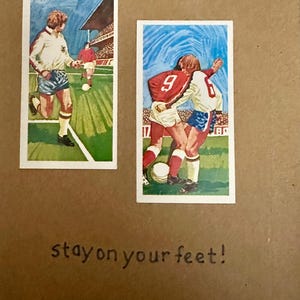 Cartões de felicitações artesanais "Vintage Cigarette Card" (Futebol)