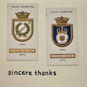 Cartões comemorativos "Vintage Card" feitos à mão (insígnias de navio)