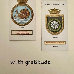 Cartões comemorativos "Vintage Card" feitos à mão (insígnias de navio)