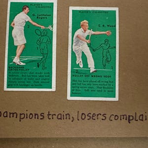 "Handgemachte "Vintage Cigarette Card" Grußkarten (Tennis)"