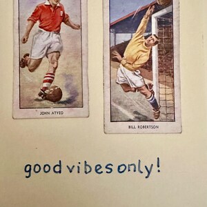 Cartões de felicitações artesanais "Vintage Card" (Futebol)