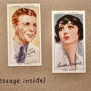 Cartões comemorativos "Vintage Cigarette Card" feitos à mão (celebridades)
