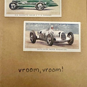 Cartões comemorativos "Vintage Card" feitos à mão (automóveis + veículos)