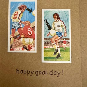 Cartões de felicitações artesanais "Vintage Cigarette Card" (Futebol)