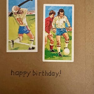 Cartões de felicitações artesanais "Vintage Cigarette Card" (Futebol)