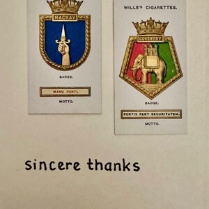 Cartões comemorativos "Vintage Card" feitos à mão (insígnias de navio)