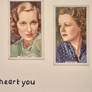 Cartões comemorativos "Vintage Cigarette Card" feitos à mão (celebridades)