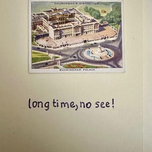 Cartões de felicitações artesanais "Vintage Cigarette Card" (cenário)