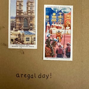 Cartões de felicitações artesanais "Vintage Cigarette Card" (Coroação do Rei Edward V)