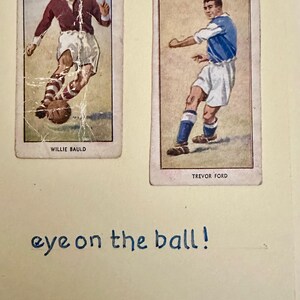 Cartões de felicitações artesanais "Vintage Card" (Futebol)
