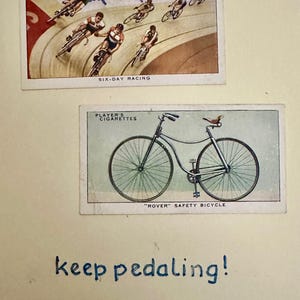Cartes de voeux faites main « vintage Card » (vélo)